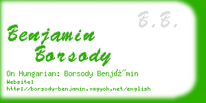 benjamin borsody business card